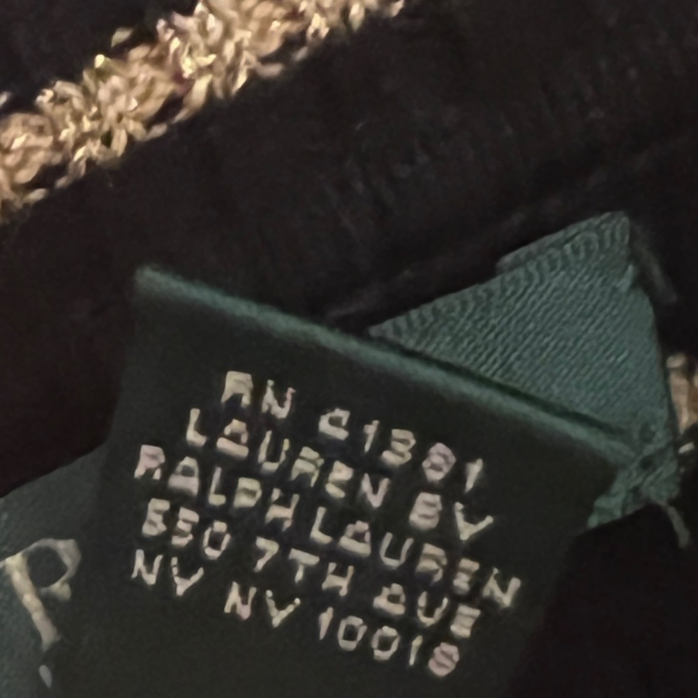 Ralph Lauren Black Gold Petite M Dark Academia quiet Luxury Petite M Sweater - Picture 5 of 5